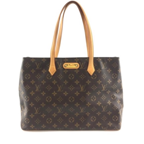 Wilshire Brown Monogram Canvas Tote - Picture 1 of 12